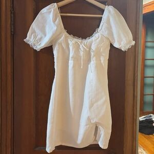 Princess Polly White Love Lies Mini Dress Size 4